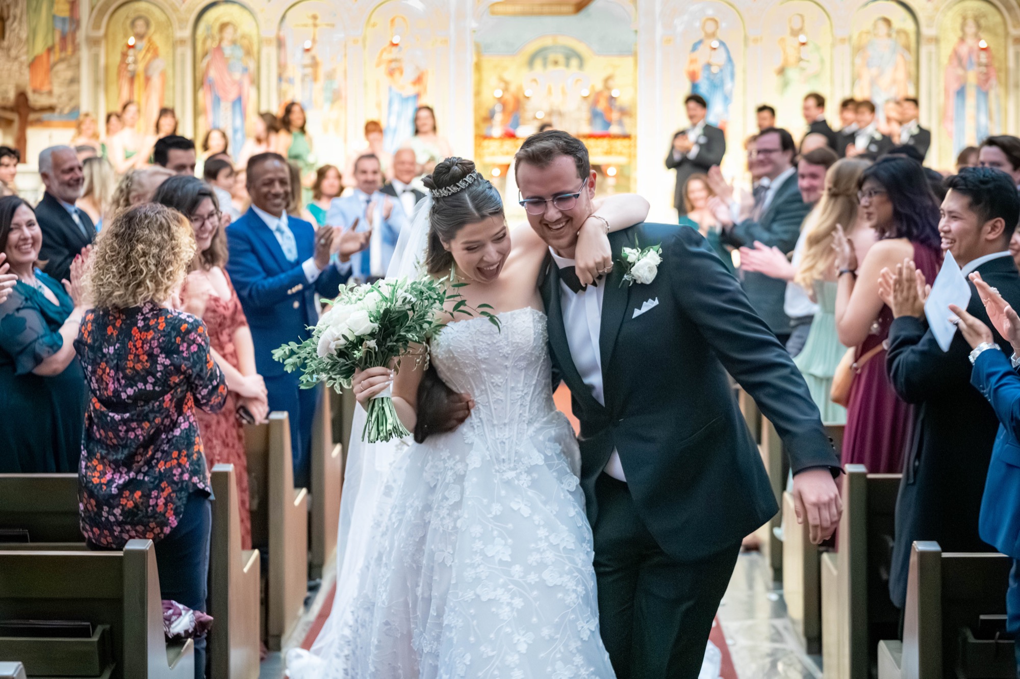 Greek Orthodox Church of the Holy Cross and Farallon Room wedding photo